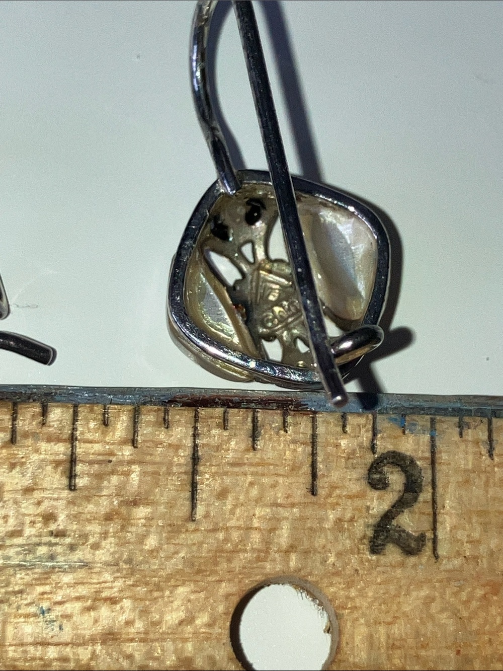 Silpada Sterling Silver Mother-of-Pearl Heart Drop Earrings - Picture 8 of 8